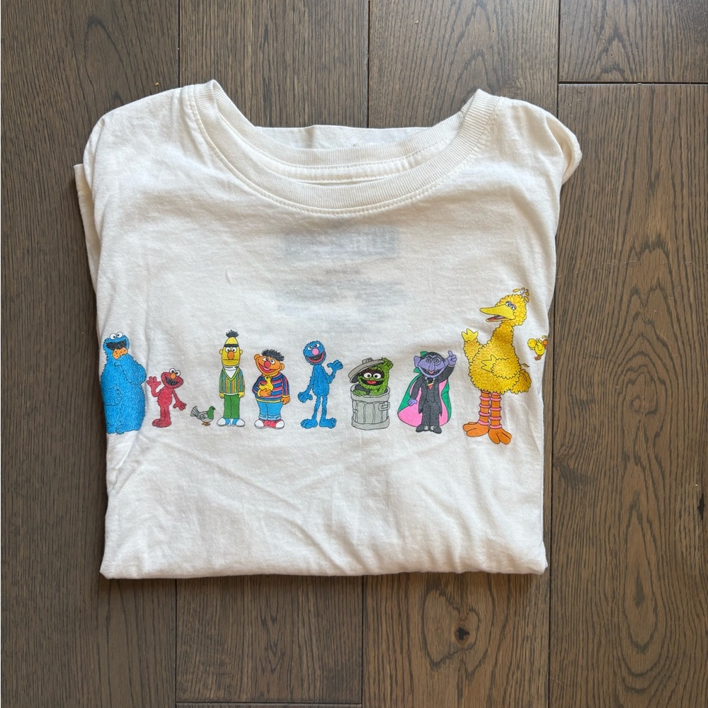 Kids Sesame Street Character T-Shirt - White